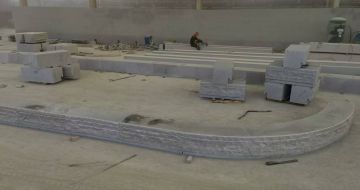 莆田 芝麻白整石坐凳（光面+自然面）