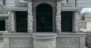 莆田 芝麻灰高档墓碑，土墓，可定制