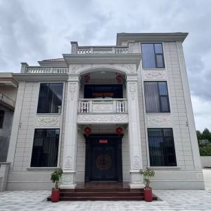 莆田 芝麻白石材别墅干挂案例展示