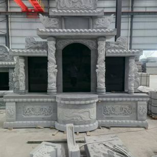 莆田 芝麻灰高档墓碑，土墓，可定制