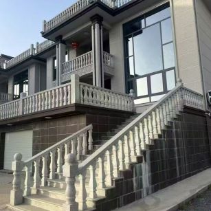 莆田 芝麻白别墅阳台栏杆，楼梯栏杆