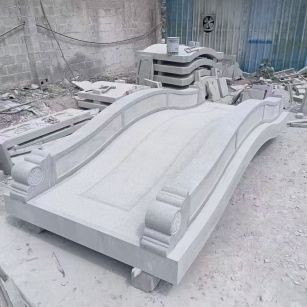 莆田 芝麻灰花岗岩园林景观 小石桥