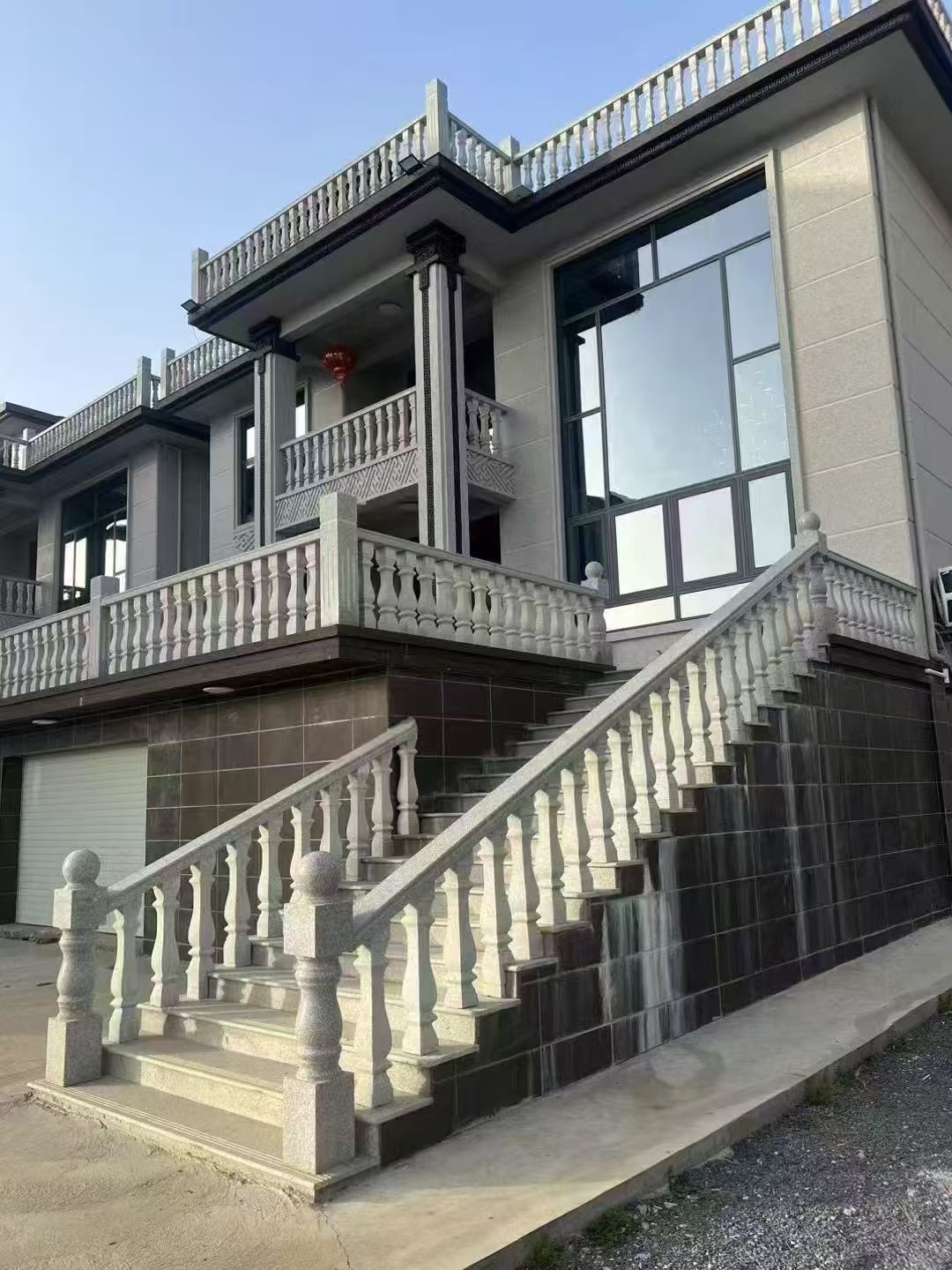 莆田 芝麻白别墅阳台栏杆，楼梯栏杆
