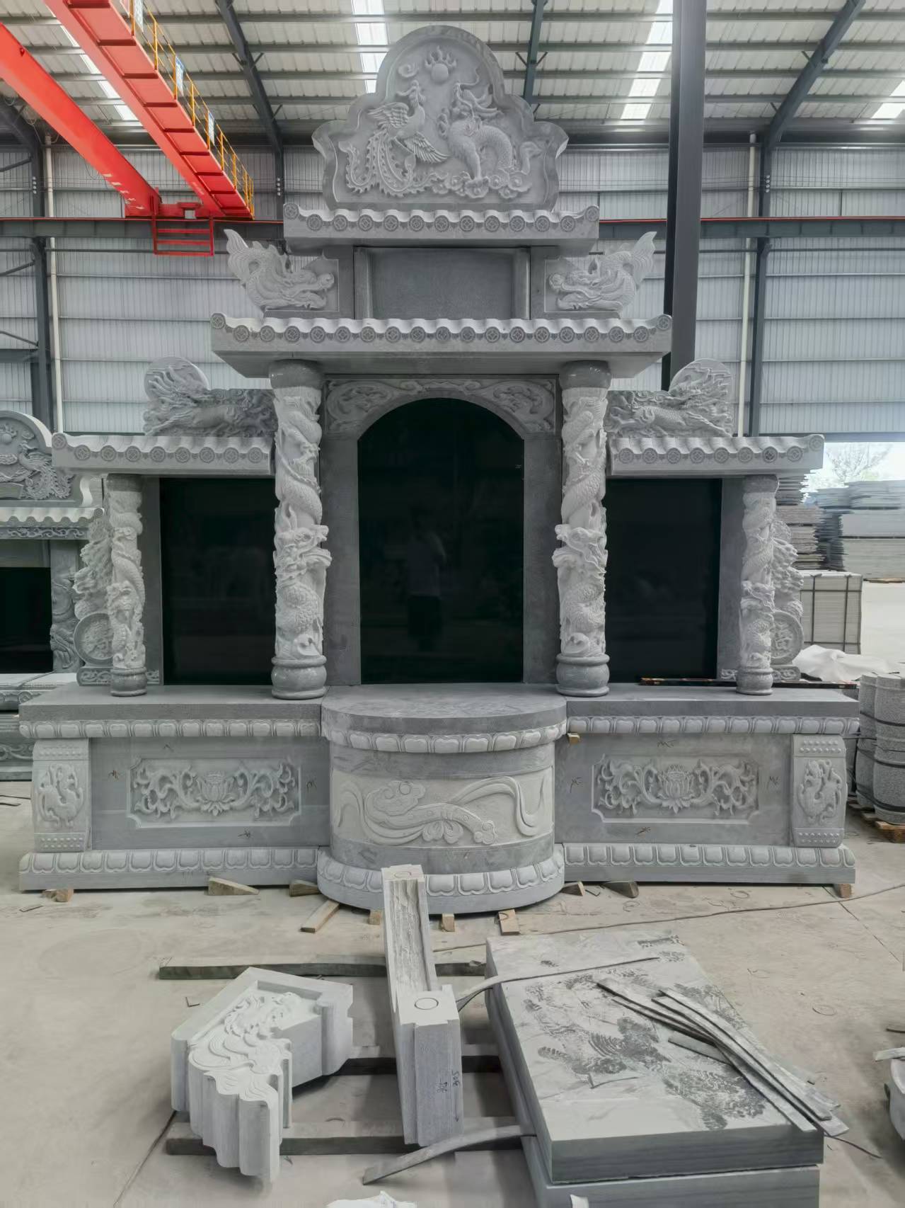 莆田 芝麻灰高档墓碑，土墓，可定制
