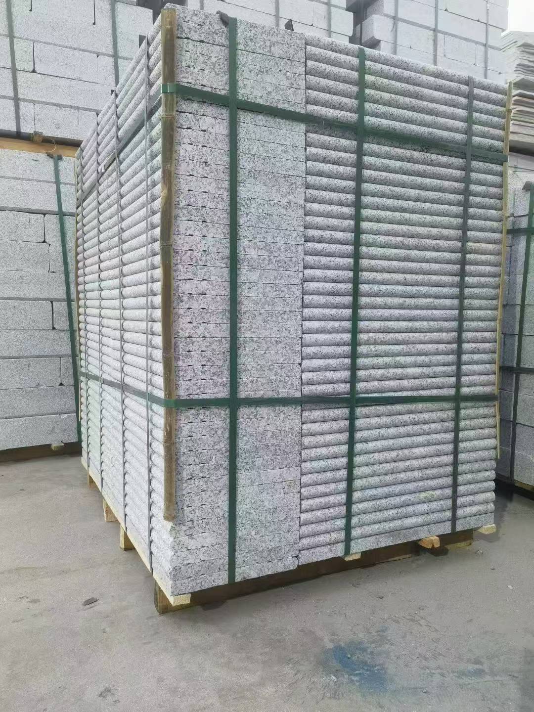 莆田 芙蓉白3公分厚磨圆边、拉槽，楼梯踏步