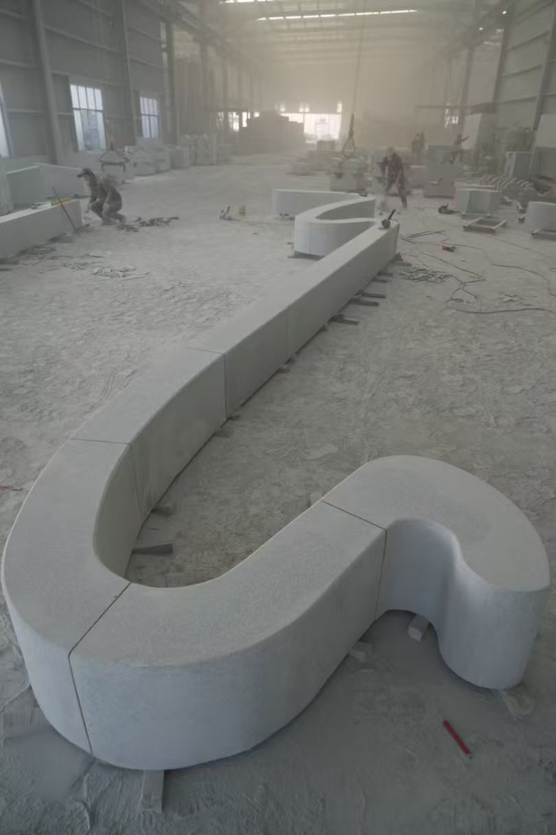 莆田 花岗岩整石坐凳拼装