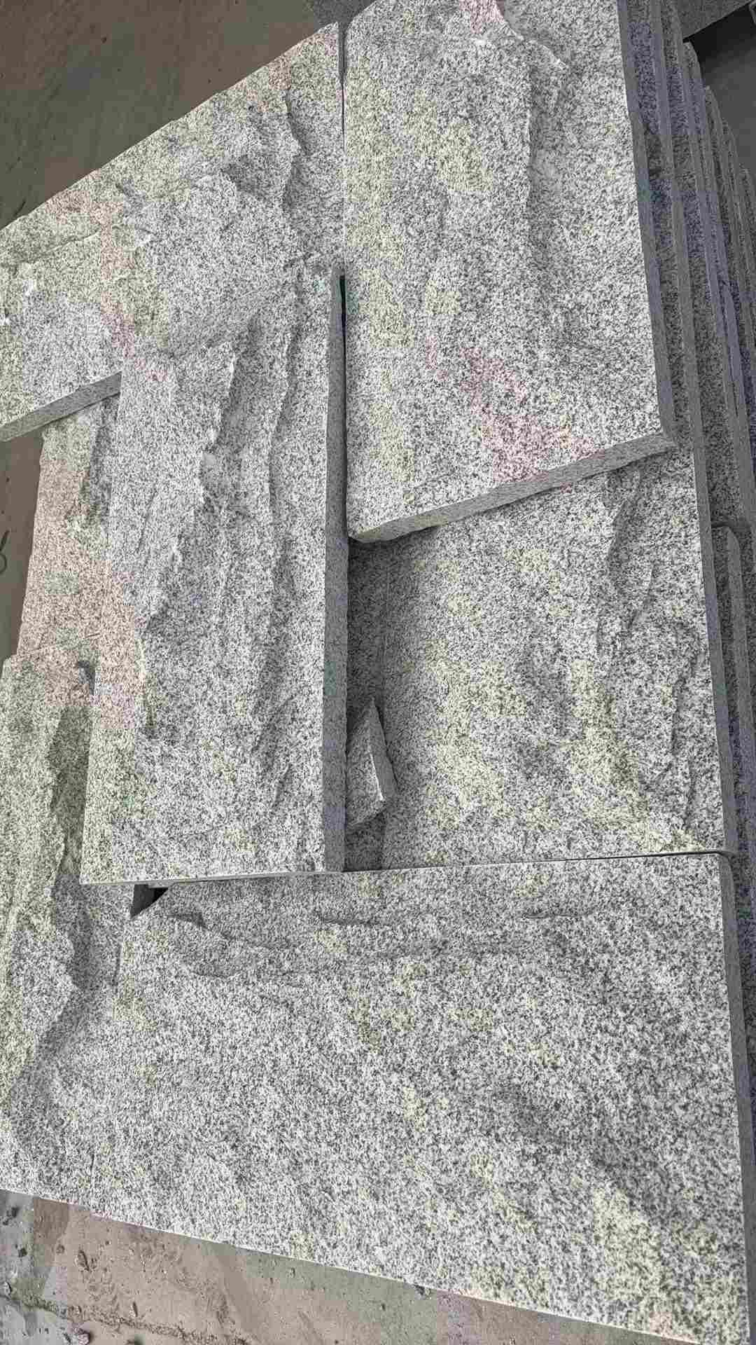 莆田 芝麻白自然面花岗岩成品板